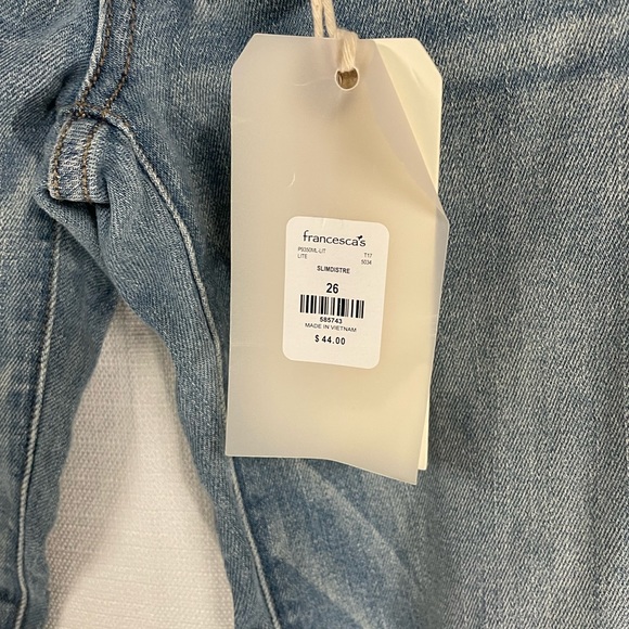 NWT Mid Rise blue distressed jeans -  size 26 - Picture 5 of 6